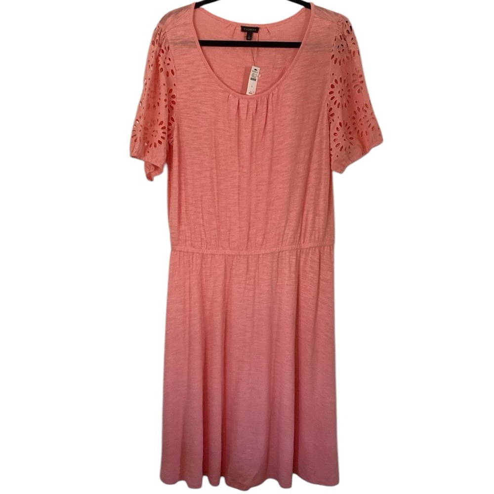 Talbots Short Sleeve Dress with Lacey sleeves NEW RV $119